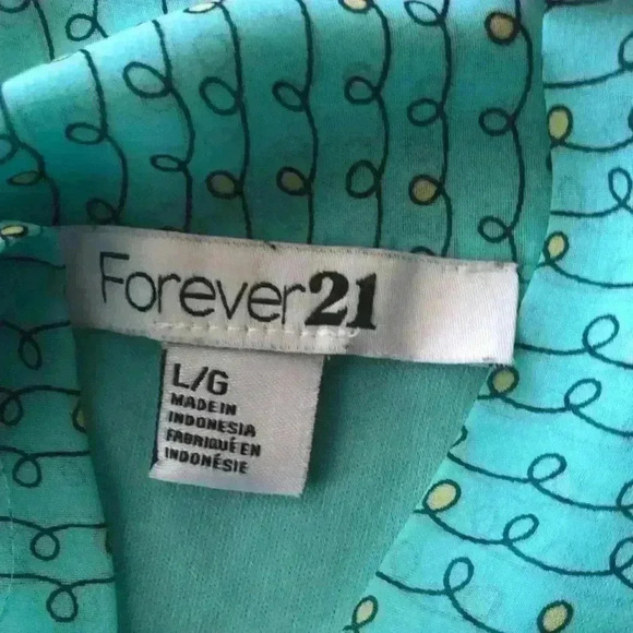 Forever 21 Light Teal? Mint? Sleeveless Front Tie Dress Women L - Picture 8 of 15